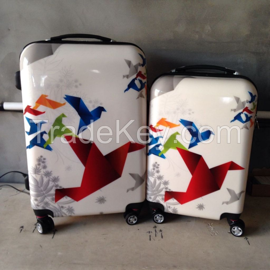 3pcs set hard shell luggage, stock abs trolley suitcase factory price