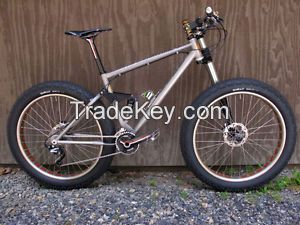 titanium full suspension bike frame