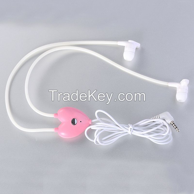 Hand free low radiation earphone with mic