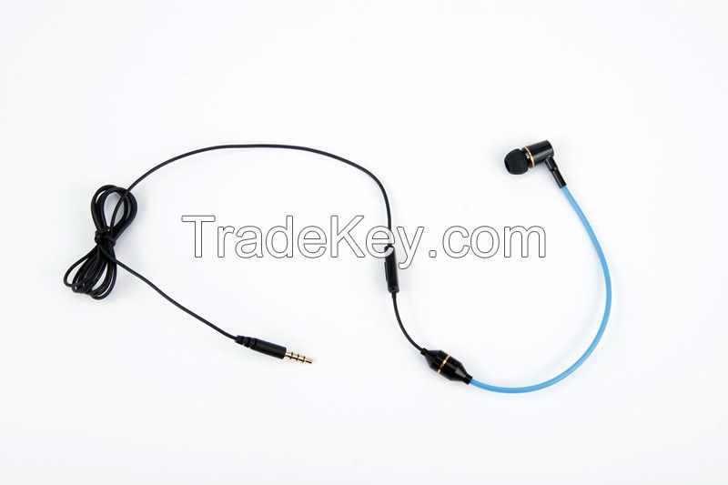 Mono 3.5mm air tube anti-radiation earphone for smart phone