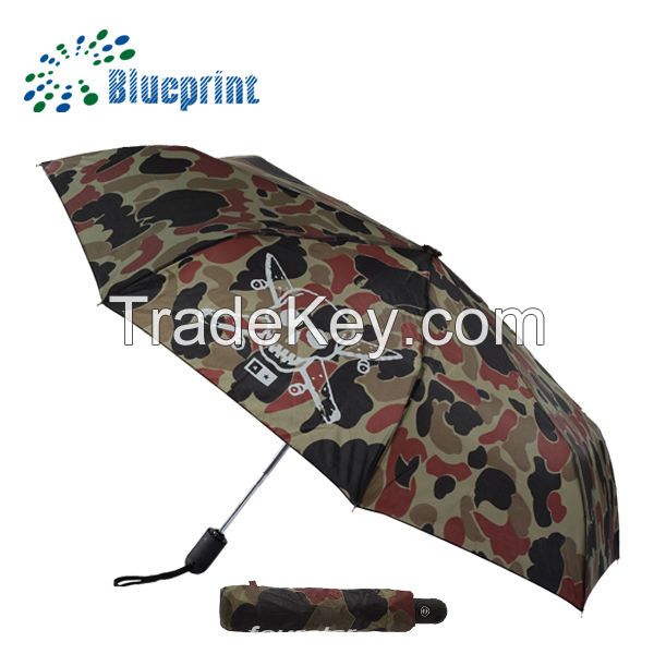 Skull Printed Cheap Promotion 3 folding umbrella