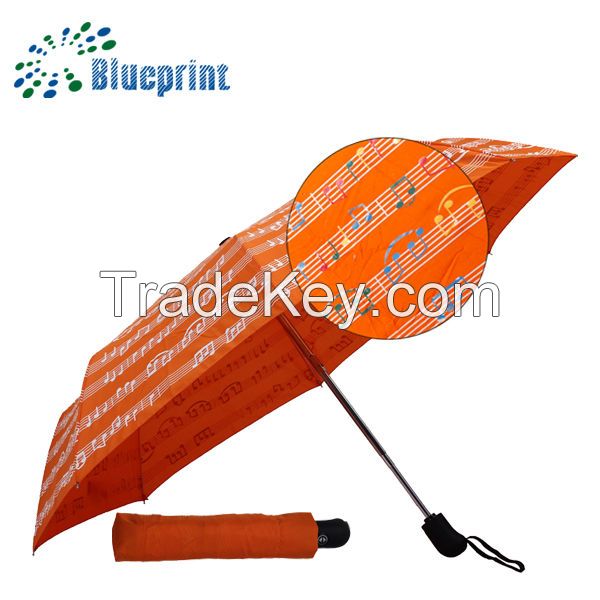 water color changing 3 folding umbrella