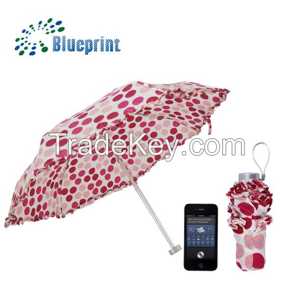 lady 5 folded pocket lace mini polka dot umbrella