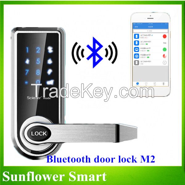 Keyless Security Bluetooth Door Lock For Wood Doors, Remote Open Door Lock by Mobile