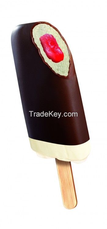 Chocolate Ice Cream Miami Flip With Strawberry Sauce Inside