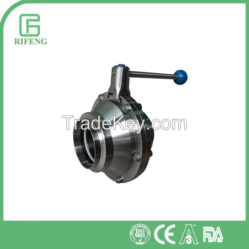 sanitary stainless steel welding butterfly-type ball valve
