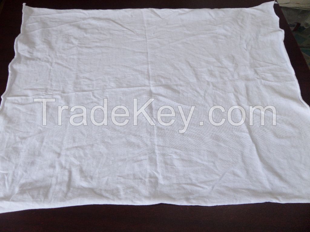 White Cotton Hosiery Un-stitched Washed Wiper Rags