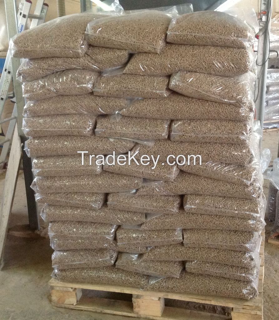 15kg bags Certified DIN+ and END PLUS Wood pellets