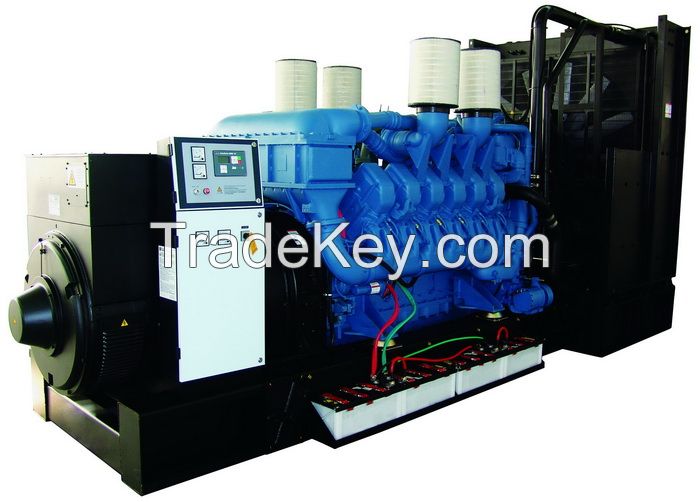 MTU 2250KVA (1800kW) standby diesel generator set with marathon alternator open, silent, trailer type