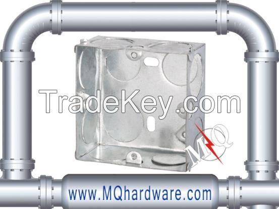 Galvanized steel switch and socket box 3x3 size