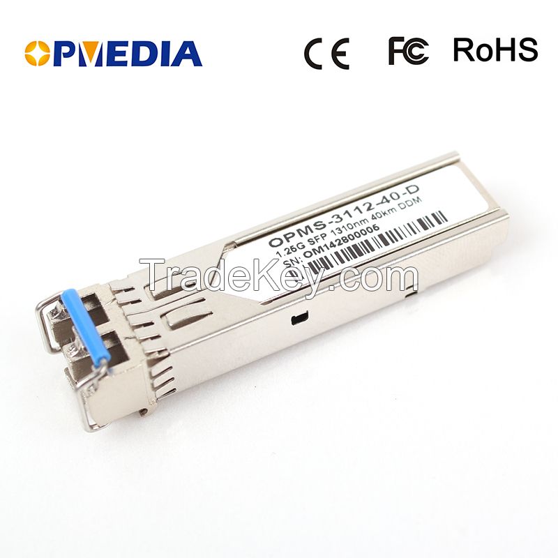 1.25G 1310nm 40km SFP optical transceiver with LC connectors and DDM function SFP-GE-LH