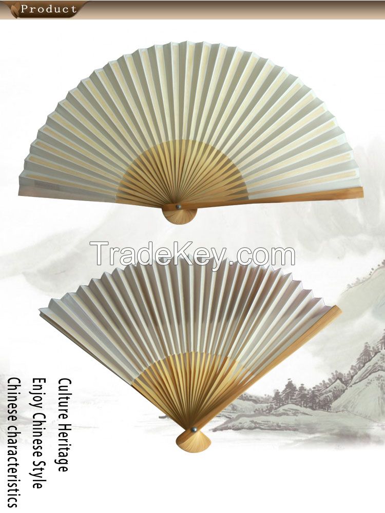 OEM Chinese Rongchang Hand Fan Bamboo Folk Art Craft Gift for Christma