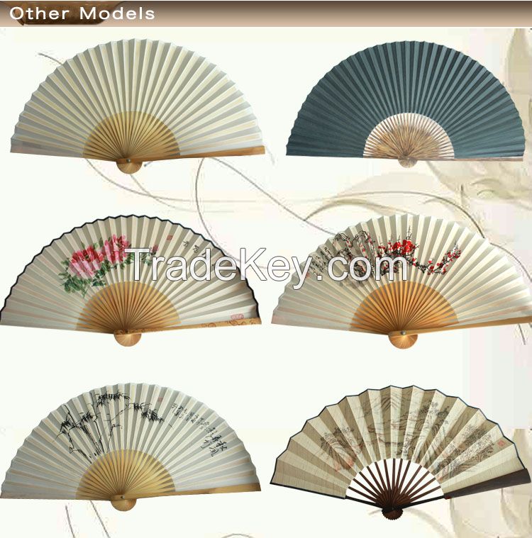 Bamboo Folding Fan Folk Art for Christmas Art and Craft