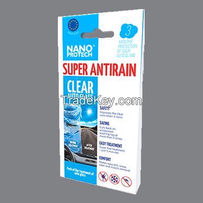 Super Antirain clear auto glass (nanotechnology) Nanoprotech