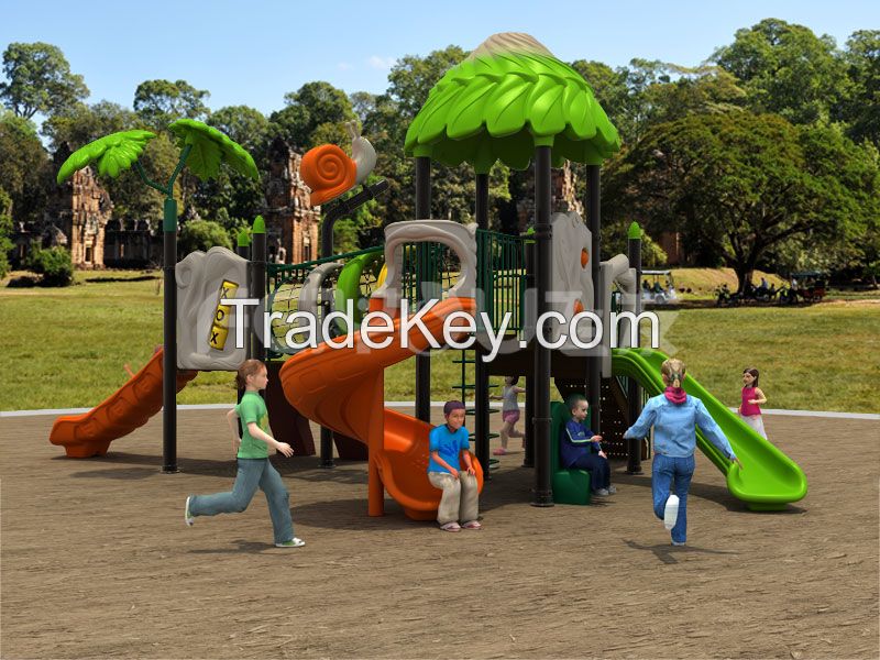 Jungle Adventure outdoor playground equipment plastic slide set for kids