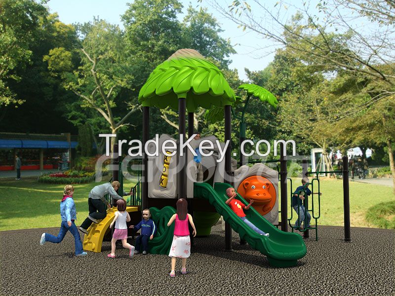 Jungle Adventure outdoor playground equipment plastic slide set for kids