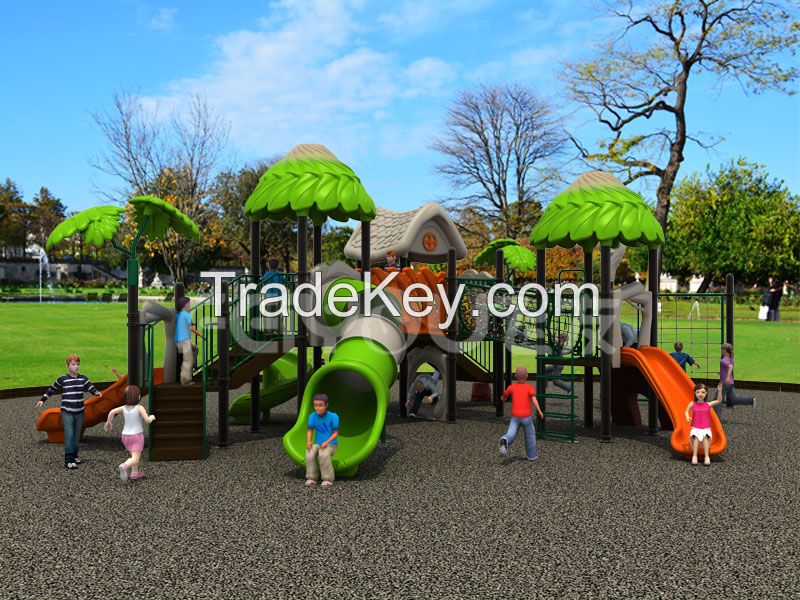 Jungle Adventure outdoor playground equipment plastic slide set for kids