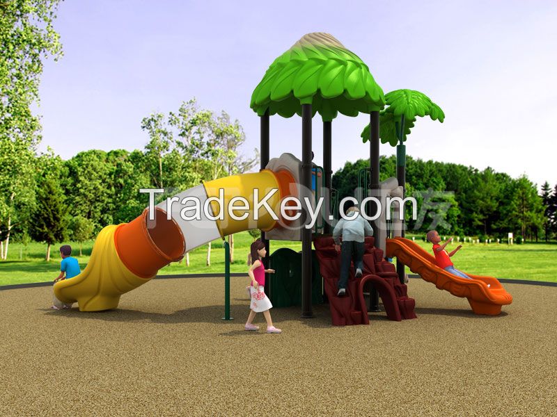 Jungle Adventure outdoor playground equipment plastic slide set for kids