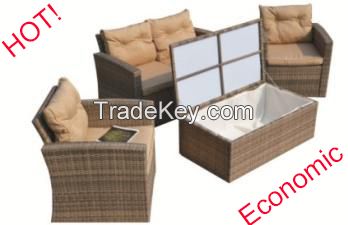 Rattan home sofa set with store function