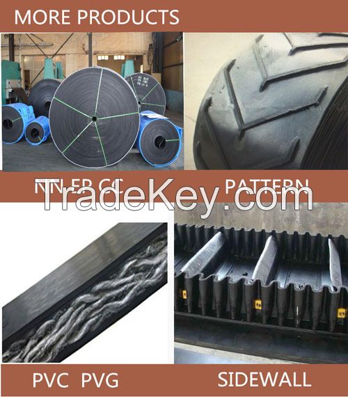 China abrasion resistant flat rubber conveyor belt