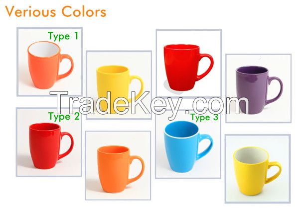 Color glazed ceramic mug, china wholesale ceramic mug, hotsale ceramic
