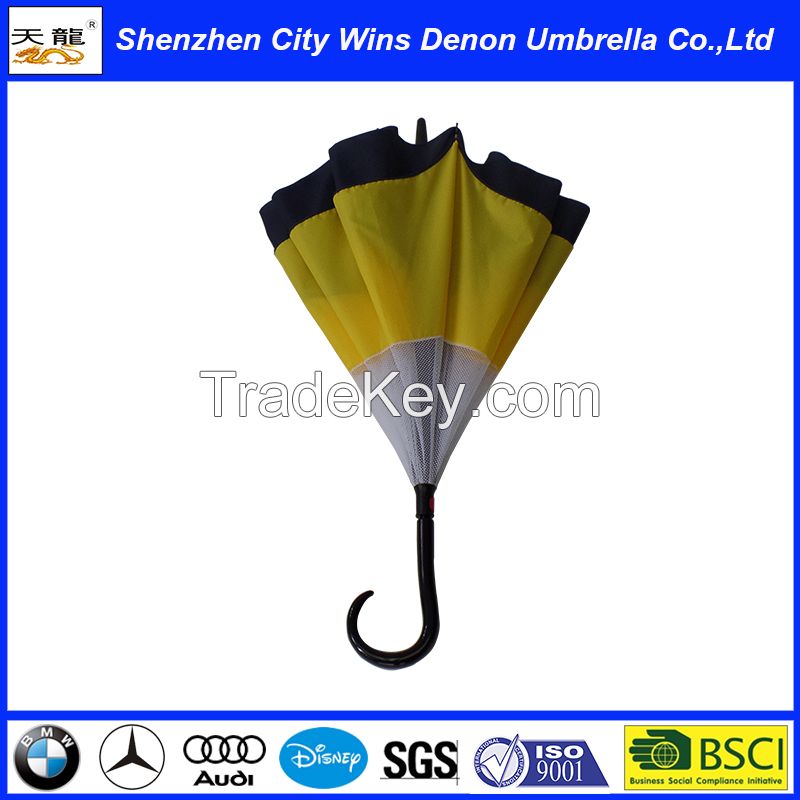 2016 newest mesh design inverted umbrella