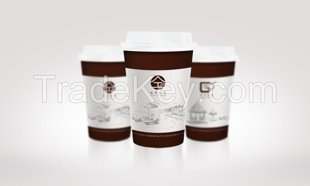 12 selections coffee vending machine with advertising display