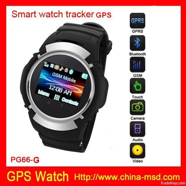 New real time GPS tracker watch phone PG66G with SOS
