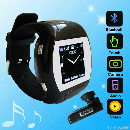 metal GSM cell phone watch
