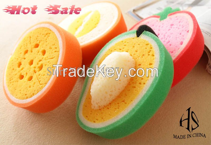 10pcs/lot Hot Sale New Korea Fruit Section of Thicker Sponge Strong De