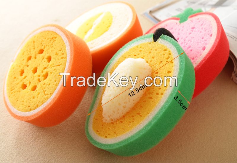 10pcs/lot Hot Sale New Korea Fruit Section of Thicker Sponge Strong De
