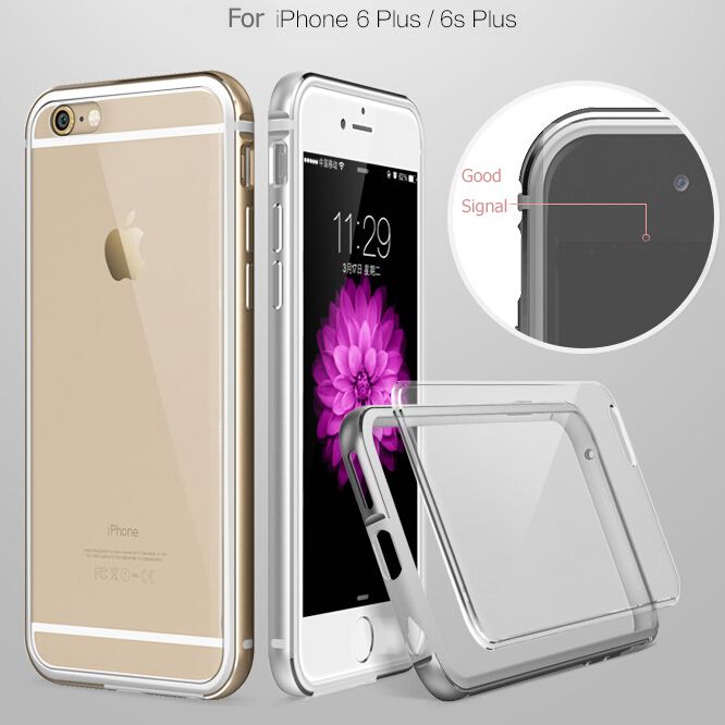 Hot selling aluminum metal bumper frame + pc back cover iphone 6 case cell phone case