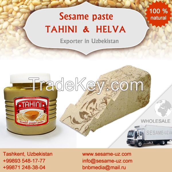 Sweet halva from tahini, Sesame halva