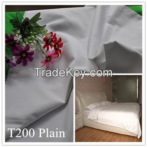 Wholesale 100% cotton white plain hotel bed linen fabric