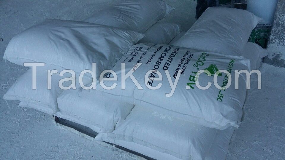 + 98% Ground Calcium Carbonate Caco3 powder with Vietnam manufacturer for PVC, plastic, paper, rubber industry