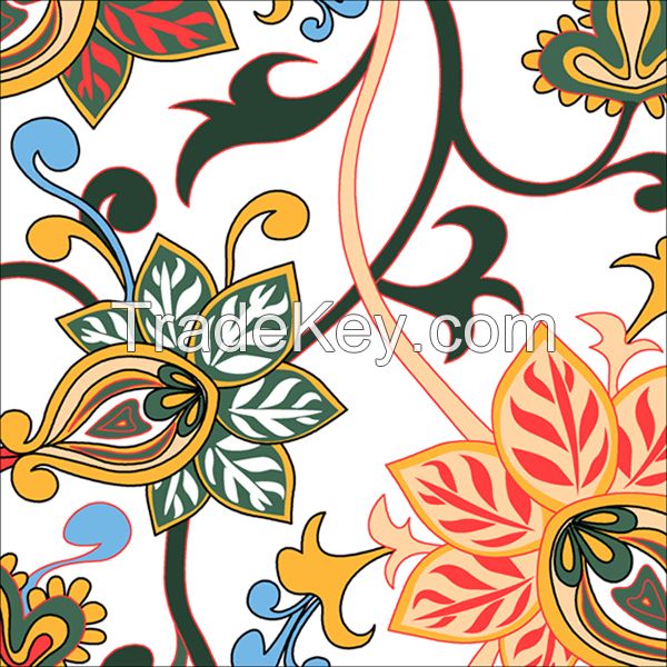 200*200China cheap glazed flower ceramic nationality TANGKA floor tile