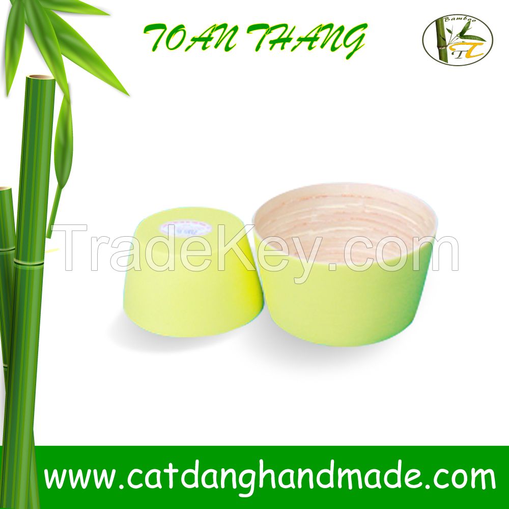 Round spun bamboo bowl handmade in Vietnam( skype: hangleknn_1)