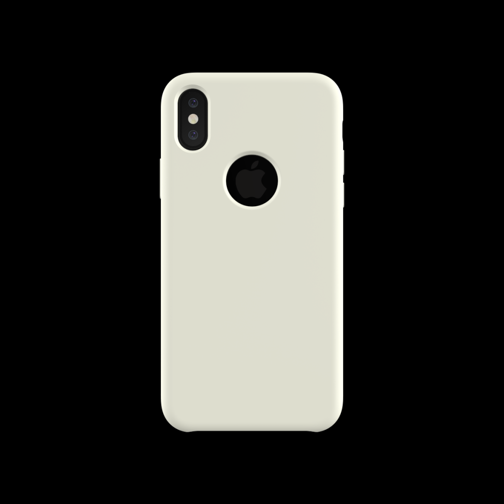 liquid silicone phone case with logo hole for iphone