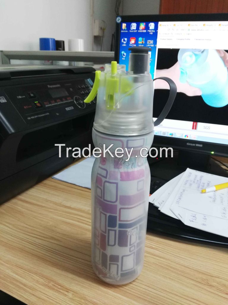 2015 Gym plastic water bottle/mist spray water bottle/Outdoor water bottle