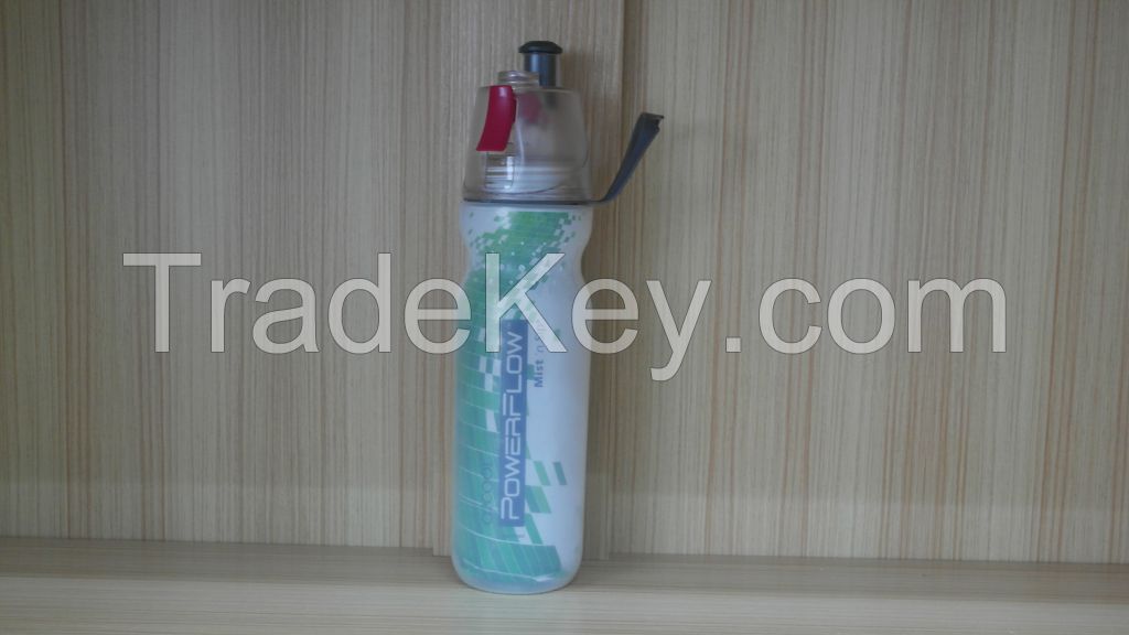 2015 Gym plastic spray water bottle/mist spray water bottle
