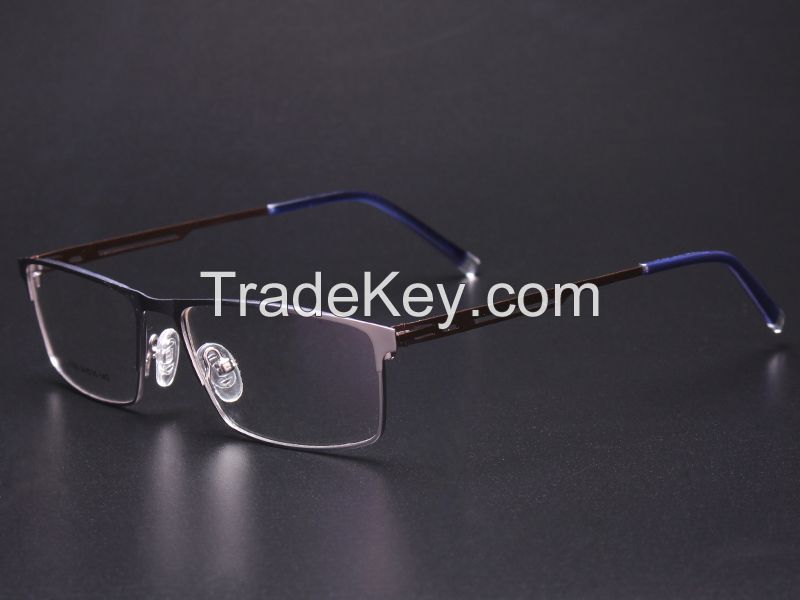 Stainless steel eyeglass frame Ultra thin and light weight retro eyewear man style glasses