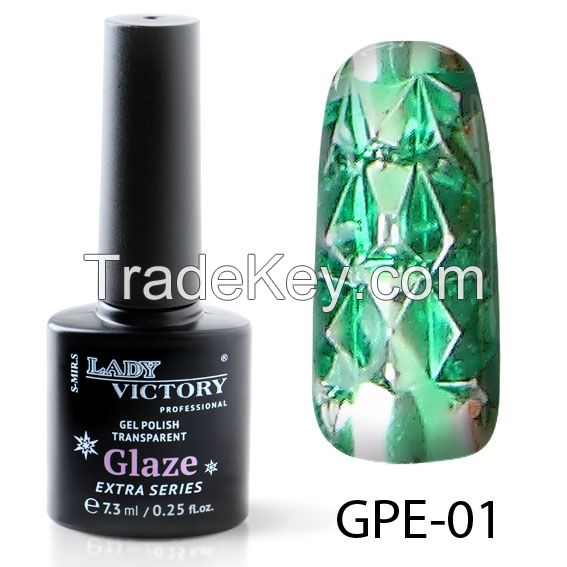 Lady Victory Transparent Gel Polish Nail Art Design Gel Nail Polish Soak Off UV LED GPE 7, 3 ML