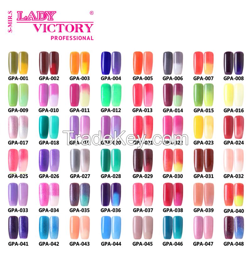 Lady Victory Hot Sale High Quality Private Label Thermo Color Changing Gel Nail Polish - GPA 7, 3 ML