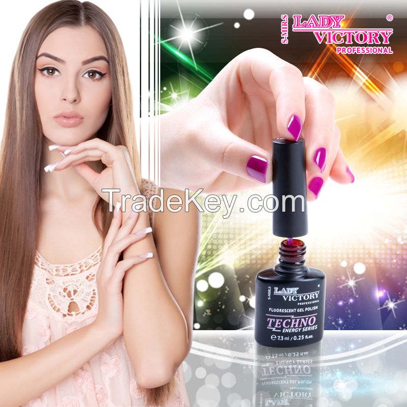 Lady Victory High Quality Gel Nail Polish Fluorescent GPT 7,3 ml