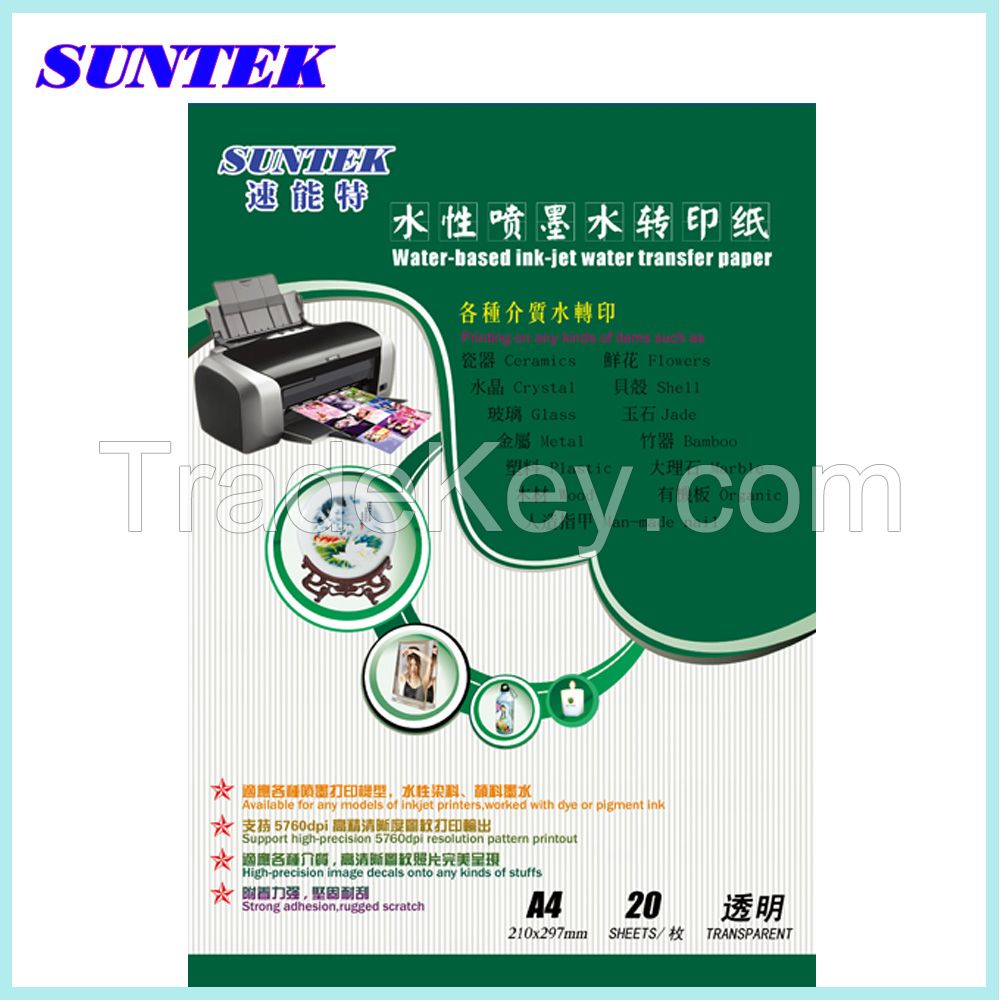 Wholesale A4 Water Transfer Paper for Injet Printer Water Transfer