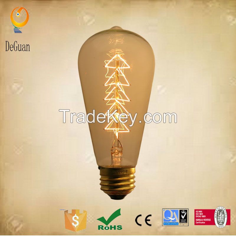 Vintage decorative 4w led bulb filament edison ST64 clear warm light