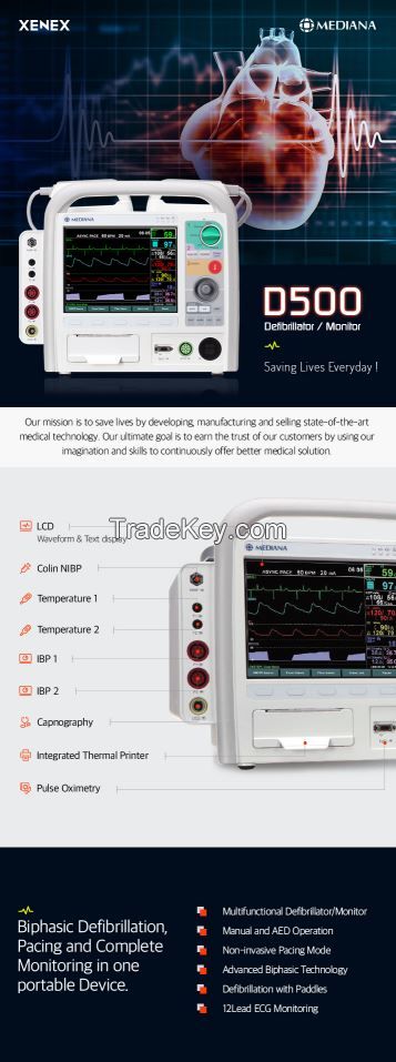 defibrillator monitor 500