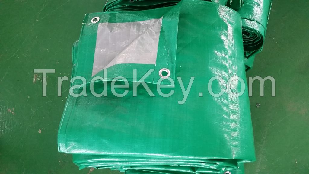 Light Duty - Economy Silver/green Tarp 60 GSM made in Vietnam