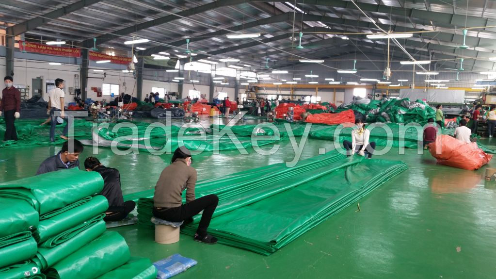 Light Duty - Economy Silver/green Tarp 60 GSM made in Vietnam