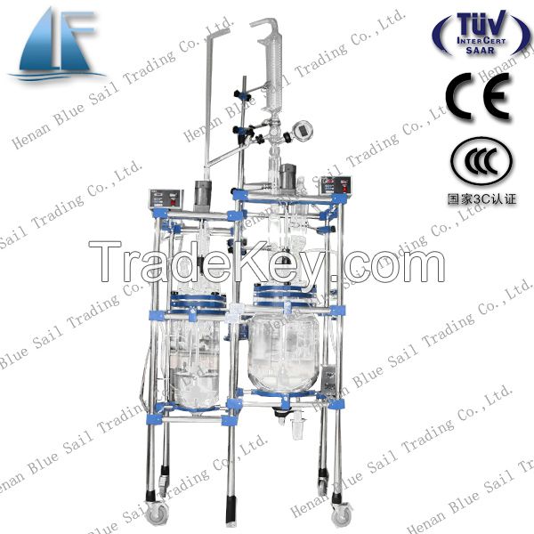 Hot sale F- 20 L Single layer glass reactor